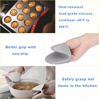 Gant de four en silicone antidérapant porte-pot mitaines de cuisine poignées de pincement porte-pot mitaines de four en silicone