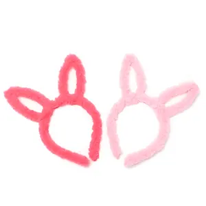 Wholesale Custom Easter Personalise Fuzzy Rabbit Ears Hair Accessories For Girls And Women Daily Festival Hair Hoop