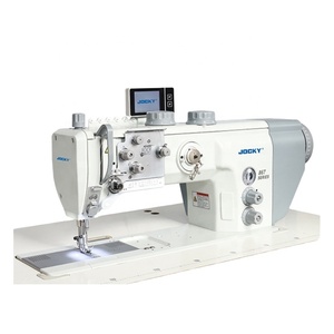 JK867-121232J Computerized <b>Automatic</b> Double Needle Compound Feed Post Bed Thick Material Lockstitch <b>Sewing</b> <b>Machine</b> for - Product Image 1