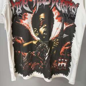 Camiseta de Manga Corta para Hombre Life Hustlers, Estilo Americano, Estampado de Diamantes de Agua, Envío Rápido - Product Image 4