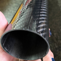 50mm 40mm 35mm 16mm 13mm 10mm 3K Tube en fibre de carbone sergé plaine personnalisée