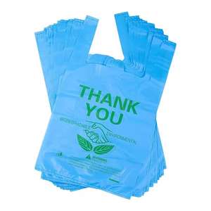 Biodegradable HDPE LDPE Vest <b>Bags</b> Feature Spacious Side Gussets For Increased Carrying Capacity - Product Image 3