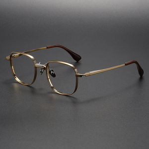 眼鏡フレームユニークな男性ハンドメイド光学フレームレトロ手作りメガネ - Product Image 3