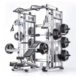Máquina Smith Multifuncional Comercial con Banco de Press y Soporte para Sentadillas, Equipo de Fitness para Entrenamiento en Interiores con Estructura de Tubo Reforzado - Product Image 1