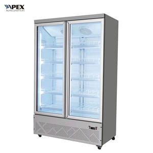 Réfrigérateur vertical commercial <span class=keywords><strong>930L</strong></span> à double porte battante pour présentation - Product Image 2