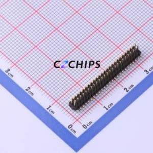 X1321WVS-2x25J-C40D53 Pin Header SMD,P=1.27mm Connector ( Pin Structure: 2x25P )( Pitch: 1.27mm )( Row Spacing: 1.27mm ) - Product Image 1