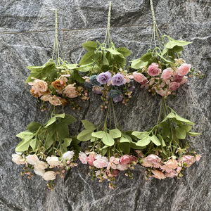 Bouquet de roses artificielles Suzume Ii 30cm-100cm, fleurs en soie, décoration de mariage et de maison - Product Image 4