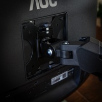 Support de moniteur réglable pour bureau, bras à ressort à gaz, VESA 75x75/100x100, inclinaison, rotation, mouvement complet, station de travail pour jeux 	 121