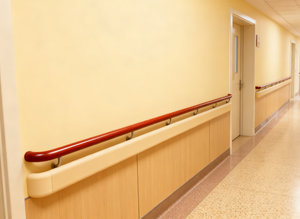 ราวบันได PVC แบบโค้งงอได้เองสำหรับบันไดโรงเรียนโรงพยาบาลเป็นมิตรกับสิ่งแวดล้อมกันน้ำสไตล์ทันสมัย - Product Image 3