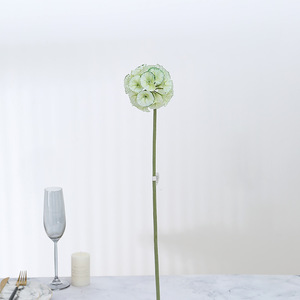 Fleurs artificielles réalistes en gros : Scabiosa Pom-pom et <span class=keywords><strong>Allium</strong></span> plissé floqué pour la décoration moderne de la maison et des mariages - Product Image 4