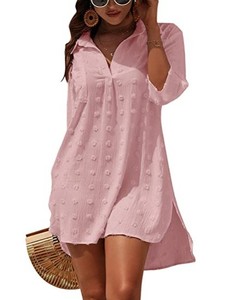 Áo sơ mi thường ngày dáng rộng voan mới áo cánh thời trang mặc đi biển thường ngày màu trơn cho nữ - Product Image 2