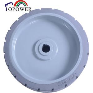 Roue de plateforme élévatrice à ciseaux Topower 15x5 avec pneu solide en plastique pour plateforme de travail en hauteur - Product Image 1