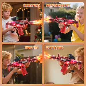 Nuevo diseño al aire libre juego de disparos niños plástico eléctrico Mp5 fumar juguete realista ametralladora con efectos de sonido y luces - Product Image 5