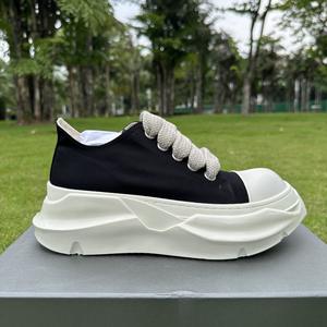 Chaussures d'été en toile de soie RO, bout rond, semelle extérieure en caoutchouc, semelle double épaisseur, lacets épais, sport décontracté, respirant - Product Image 3