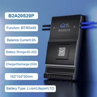 JK-B2A20S20P Power PCBA Smart BMS 8S-20S 24V 48V 60V 72V 200A 2A Active Balance LiFePO4/LTO Sistem Manajemen Baterai Penyimpanan Energi