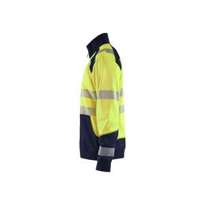BLAKLADER - 355825283389XXXL Sweat-shirt haute visibilité avec fermeture éclair complète Jaune/Bleu marine-EAN 7330509610312 HI-VIS WORKWEAR - Product Image 4
