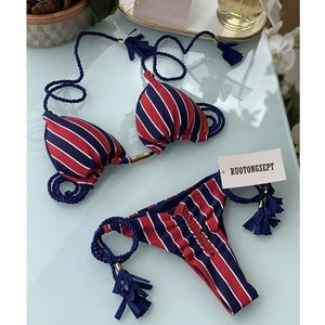 Nuevo Traje de Baño 2023 para Mujer, Bikini con Estampado de Ruedas, Venta Directa de Fábrica, Traje de Baño con Estampado de Cuerdas Trenzadas - Product Image 4