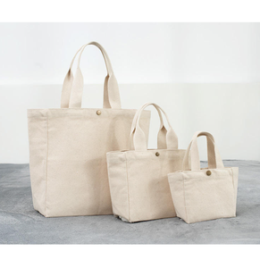 Bolsa de tela de lona regular al por mayor, bolsa de tela con logo impreso personalizado, asa de bolsa de algodón, para compras - Product Image 5