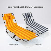 Chaise longue de plage pliable en acier réglable et portable de luxe pour la pêche et le camping en plein air