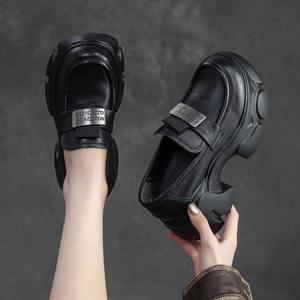 Nuevos zapatos Mary Jane Leffo, zapatos cortos de mujer para aumentar la altura, zapatos elegantes para mujer - Product Image 4