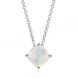 <b>925</b> Sterling <b>Silver</b> Elegant Fashion Gift Jewelry Simple Design Women Opal <b>Necklace</b> - Product Image 1