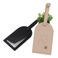 Ensemble porte-passeport et étiquette à bagages en PU à motif lettres souples, imperméable, ultra-léger, anti-perte, avec logo imprimable