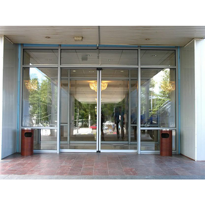 Modern Commercial Smart Tempered Glazing Interior Automatic Sliding Glass Doors Aluminum