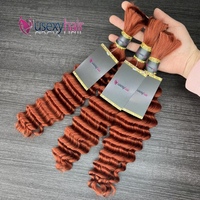 Extension de cheveux humains en vrac ondulés et humides pour tressage sans trame vague profonde en vrac