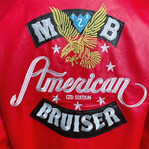 แจ็คเก็ตหนัง PU แบบยูนิเซ็กซ์ สำหรับขี่มอเตอร์ไซค์ <span class=keywords><strong>ง</strong></span>านปัก 3 มิติ ลายนกอินทรีทั้<span class=keywords><strong>ง</strong></span>ตัว หนา ทนทาน คุณภาพสู<span class=keywords><strong>ง</strong></span> เสื้อคลุมสำหรับขี่มอเตอร์ไซค์ - Product Image 4