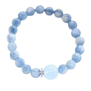 천연 <span class=keywords><strong>Kyanite</strong></span> 아쿠아 마린 팔찌 수집가 학년 블루 크리스탈 보석 치유 돌 선물 여성용 - Product Image 5