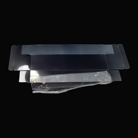 Boîte d'emballage en plastique recyclé transparente PET rectangulaire pliable de haute qualité, taille personnalisée, film mince, impression offset 4 couleurs CMYK