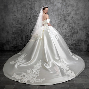 S2114N Nouvelle Collection <span class=keywords><strong>Hiver</strong></span> 2026 Style Français Qualité Supérieure Haute Couture <span class=keywords><strong>Robe</strong></span> de Mariée Longue en Dentelle 100% Coton Coupe A-Line - Product Image 2