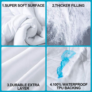 Copriletto trapuntato impermeabile antiscivolo doppio completo regina king size a prova di acqua - Product Image 3