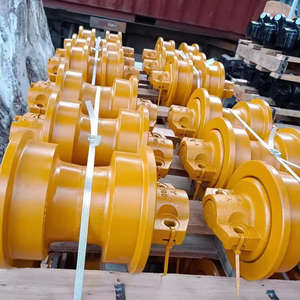 Rouleau de chenille D65 de qualité OEM, à simple bride, pour chenilles de bulldozer Komatsu, noir/jaune, en stock - Product Image 2