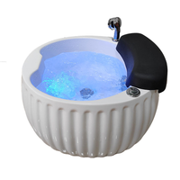 Bassin de pédicure professionnel pour salon de beauté, lavabo rond, SPA, bol de pédicure, spa pour les pieds avec plomberie, bassin de pédicure portable