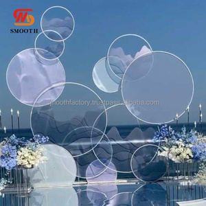LEDA Outdoor Wedding Circle Combination Metal <b>Backdrop</b> <b>Stand</b> Round Arch for Party <b>Backdrop</b> Decoration - Product Image 3