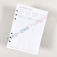 Planificateur à 6 anneaux en pointillés et doublés personnalisable, A5 A6, pages intérieures imprimées, recharge de papier pour classeur d'agenda