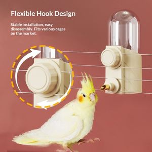 Fournitures créatives pour animaux de compagnie, abreuvoir pour oiseaux, distributeur d'eau automatique pour perroquets et oiseaux, grande bouteille d'eau ronde - Product Image 3
