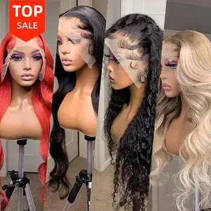 Perruques Lace Frontal Wig brésiliennes Full Lace Wigs – Bone, perruques Lace Front Wig, cheveux humains, lisses, multicolores, 13x4, HD, 1b613