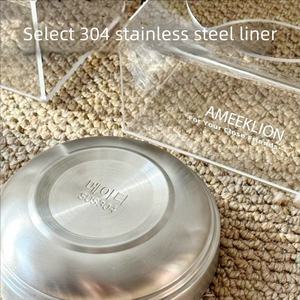 Mangkuk hewan peliharaan besi tahan karat akrilik kotak padat perawatan mulut berdiri ringan ramah lingkungan untuk kucing anjing kucing modis - Product Image 2