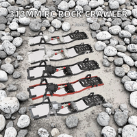 SUNHIOT LZF09 313mm Châssis Métallique CNC pour Voiture Tout-Terrain Rock Crawler, Kit de Modélisme RC SCX10 avec Boîte de Vitesses Avant Modifiée