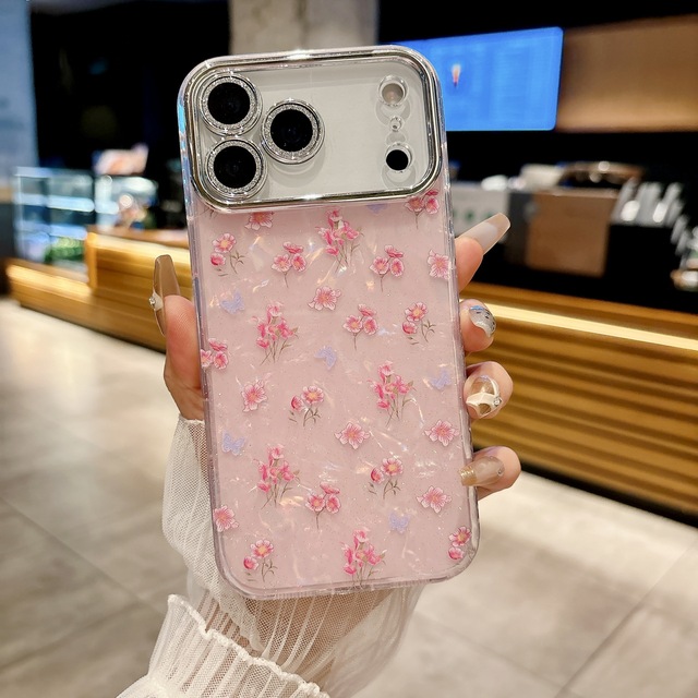 Elegant in Stock INS Style IMD Design Phone case with Flower Pattern and Bracelet for iPhone 17 16 15 14 13 12 Pro Max