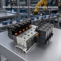 Válvula Direccional de Doble Solenoide de 5/2 Vías de Alta Frecuencia y Baja Potencia, Operada por Piloto, para Línea de Ensamblaje Eficiente