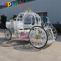 Chariot de princesse Cendrillon en acier électrique pour mariage, capacité de 5 à 7 personnes