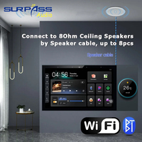 Ensemble de panneaux muraux WiFi et Android 7 pouces avec écran tactile, haut-parleurs et amplificateurs haute fidélité, PW730T+CR520 8*30W