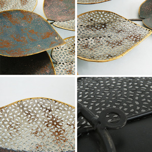 Silent Style Black Iron Leaf Wand kunst Dekor Hochwertige Eisen Schmiedeeisen Blumen Metall Wand dekoration - Product Image 6