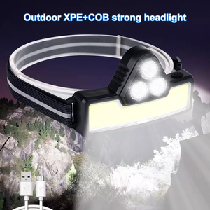 Tốt nhất người bán <span class=keywords><strong>Big</strong></span> COB siêu sáng 2000mAh không thấm nước có thể sạc lại USB <span class=keywords><strong>Head</strong></span> Light Torch đèn lồng đèn pin chiến thuật đèn pin <span class=keywords><strong>Led</strong></span> Đèn Pha - Product Image 5