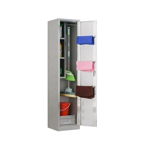 Armoires en acier inoxydable, <span class=keywords><strong>armoire</strong></span> de nettoyage à <span class=keywords><strong>porte</strong></span> simple, <span class=keywords><strong>armoire</strong></span> en métal pour <span class=keywords><strong>balai</strong></span> et serpillière, fournitures de nettoyage pour hôpital, laboratoire - Product Image 5