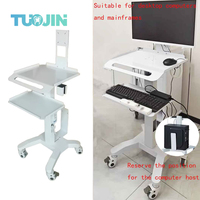 Chariot de scanner intra-oral dentaire mobile en acier métallique, station de travail pour clinique dentaire avec support et plateau pour scanner 3D oral