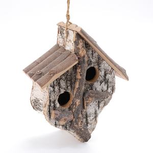 Aanpassen Handgemaakt Vogelhuisje Rustieke Natuurlijke Outdoor Opknoping Massief Hout Vogelhuis Dierenhuis - Product Image 3